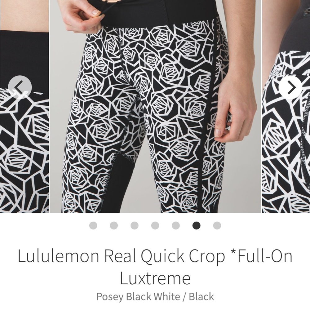 Lululemon real quick crop posey legging - 6